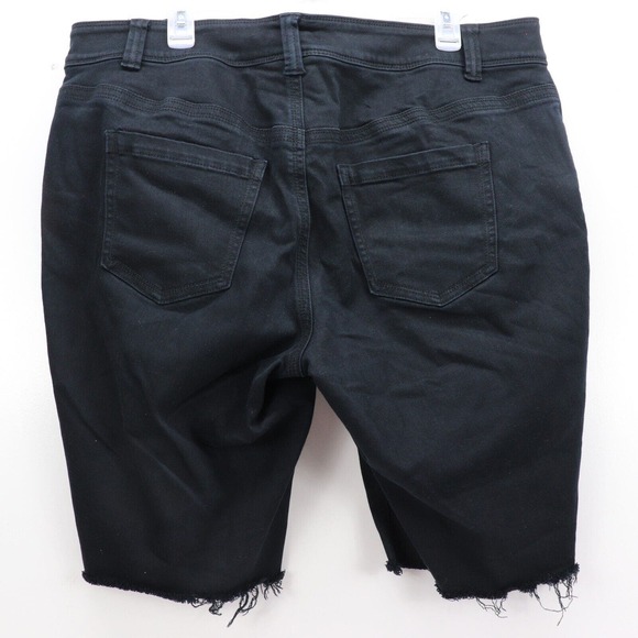 Lane Bryant Woman's Cutoff Shorts Plus Size 18 Black - Picture 2 of 9